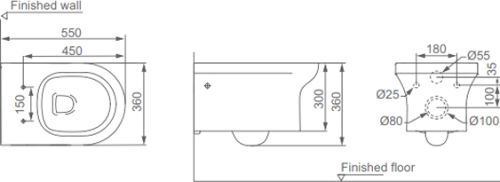 Унитаз подвесной STWORKI Хаммель HDC520WH с микролифтом в Астрахани