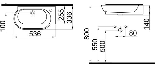 Раковина STWORKI накладная 50 K0201-2505 в Астрахани